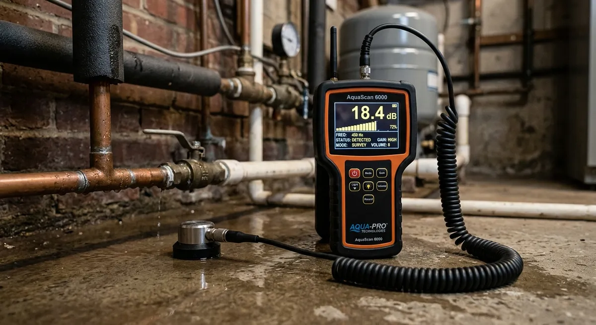 Recherche de fuite d'eau non destructive avec différentes méthodes