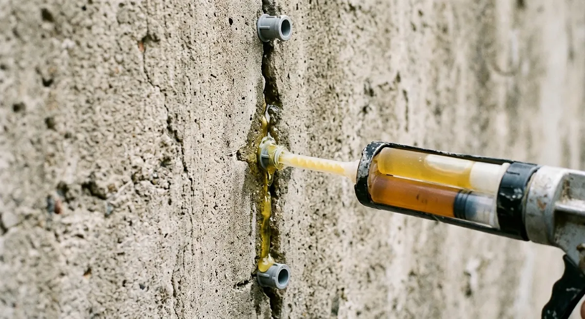 Injection de résine