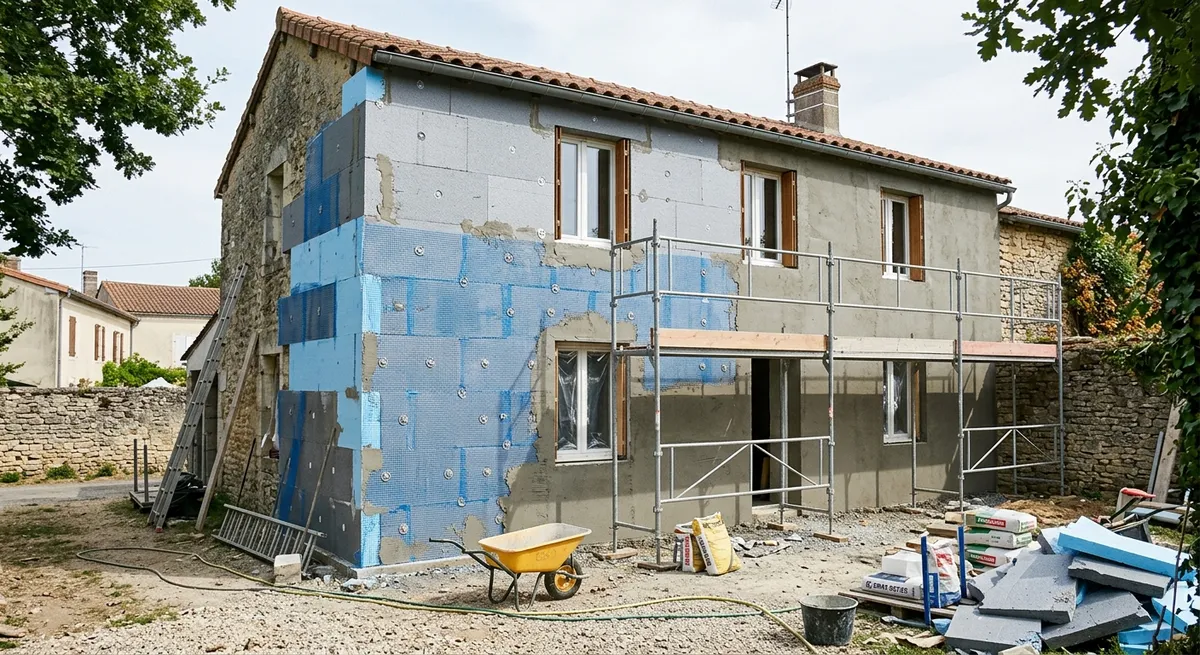 Isolation extérieure maison